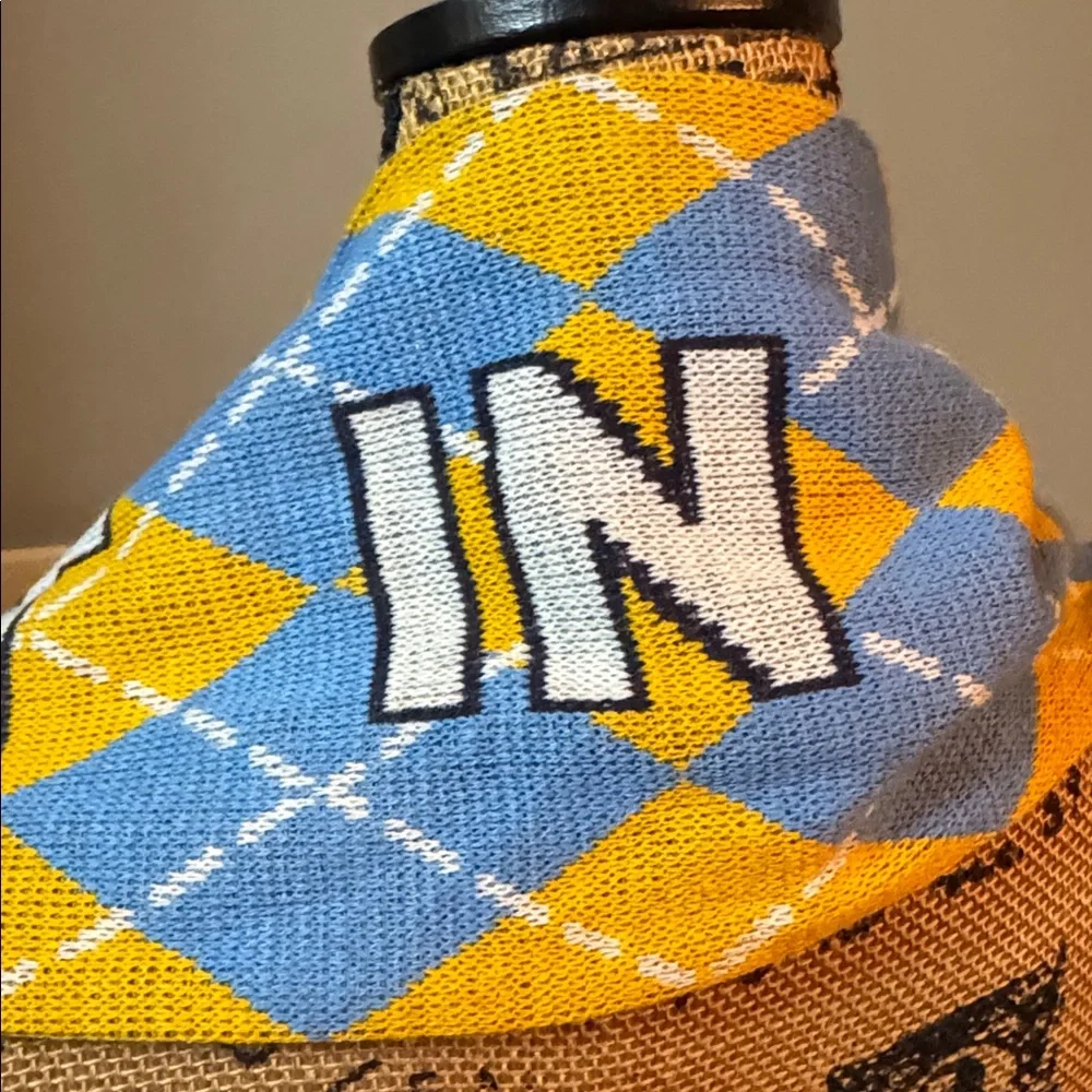 The Nashville Roadies Blue and Yellow Argyle Scarf